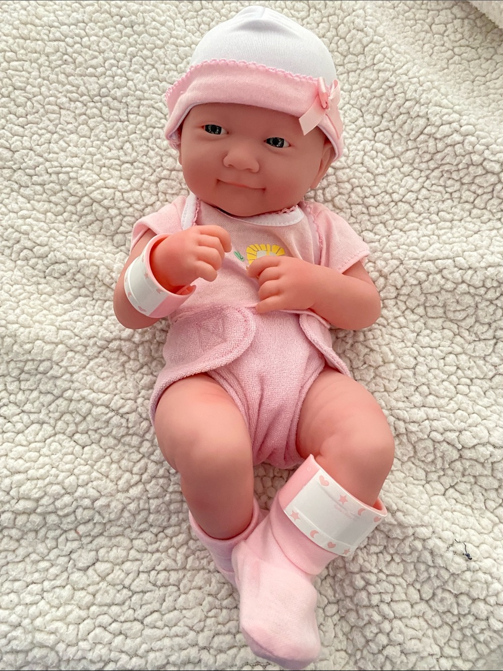 JC Toys Soft Pink Newborn Baby Doll - Realistic Vinyl Newborn Toy
